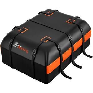 Car Rooftop Cargo Carrier Bag, 15 Cubic Feet Waterproof Heavy Duty 840D Car
